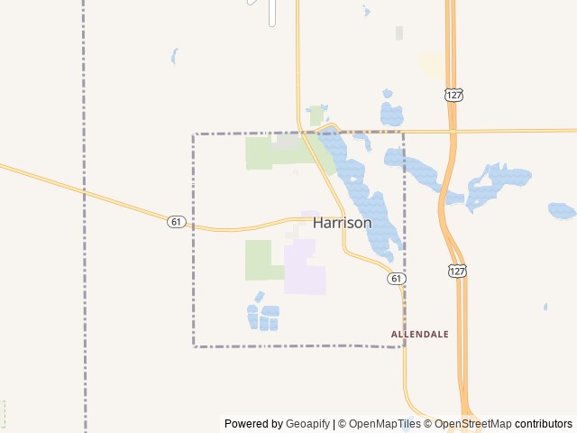 Map of Countryside Campground and Cabins location at Harrison, MI, United States