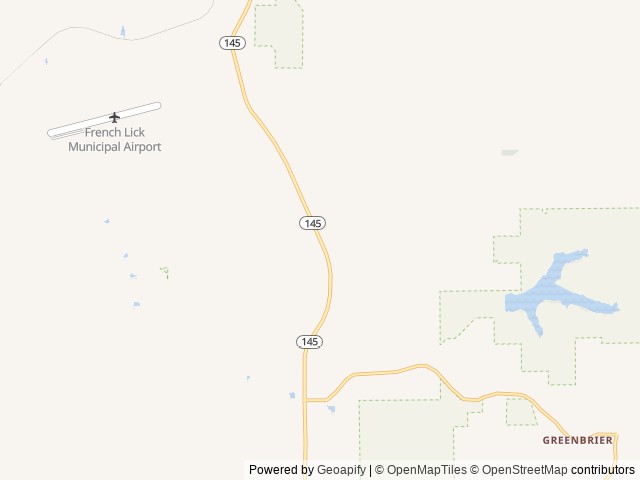 Map of Patoka Pines RV Campground and Storage location at French Lick, IN, United States