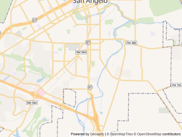 Map for 2022 Taxa Cricket Camper near San Angelo, TX