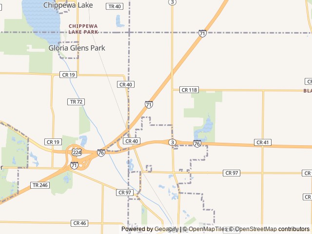 Map for 2022 Prime Time RV Avenger 26BK near Seville, OH