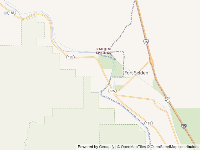 Map of Rio Grande R.V. Park location at Las Cruces, NM, United States