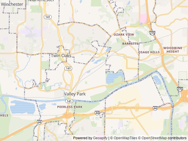 Map for 2016 Thor Motor Coach Axis 25.1 near Valley Park, MO