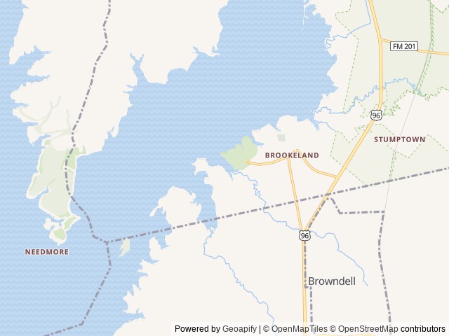 Map of Mill Creek (Texas) location at Jasper, TX, United States