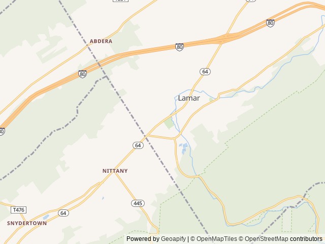 Map for 2021 Dutchmen RV Aspen Trail 3210BHDS near Lamar, PA