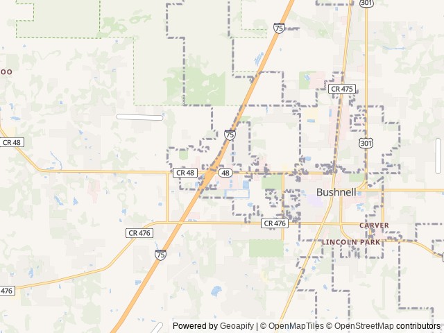 Map of Red Oaks (Age Restricted 55+) location at Bushnell, FL, United States