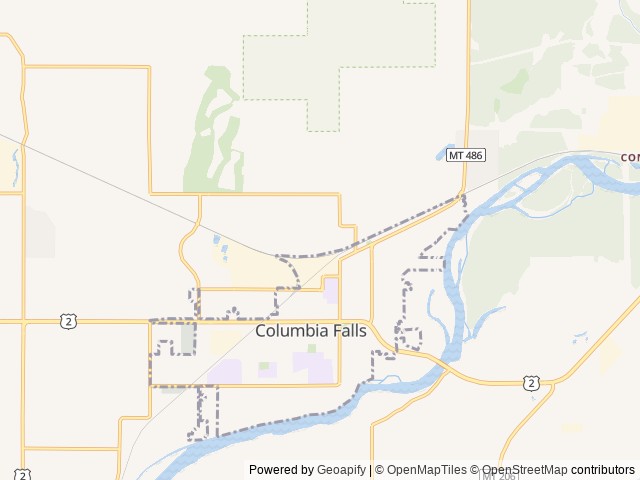 Map for 2021 Northwood Arctic Fox Grande Ronde 27-5L near Columbia Falls, MT