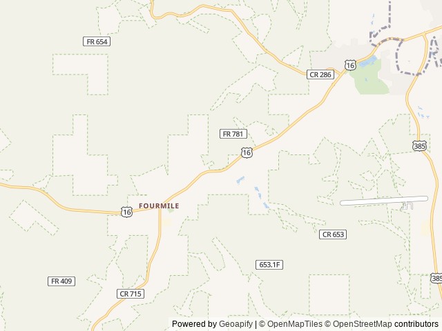 Map of Beaver Lake Campground location at Custer, SD, United States