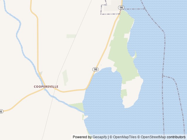 Map of Kings Bay Campground location at Champlain, NY, United States