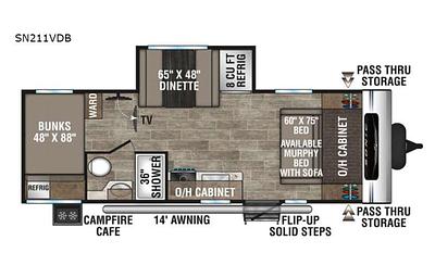 26' 2021 Sonic Bunkhouse - Sleeps 6 + 1 Child