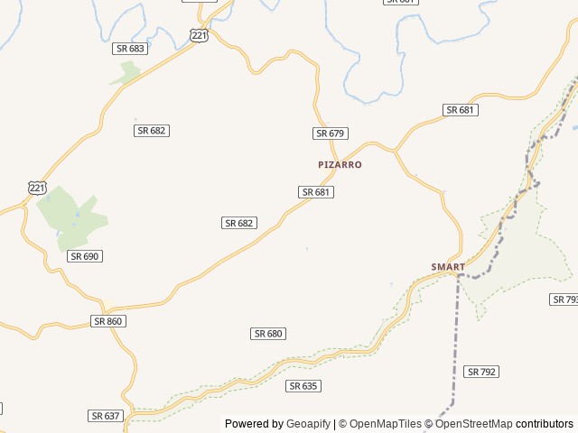 Map of Floyd / Blue Ridge Parkway KOA Holiday location at Floyd, VA, United States