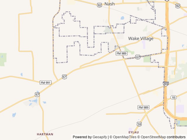 Map of New Wave RV Park location at Texarkana, TX, United States