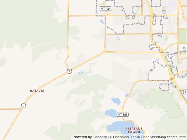 Map for 2022 Glamping Keystone Avalanche 5th wheel near Glacier National Park, MT