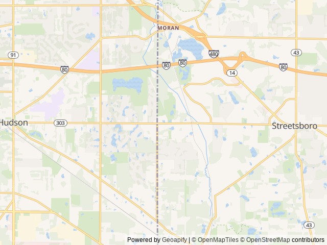 Map of Streetsboro / Cleveland SE KOA Holiday location at Streetsboro, OH, United States
