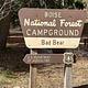 Boise National Forest Bad Bear Campground sign.