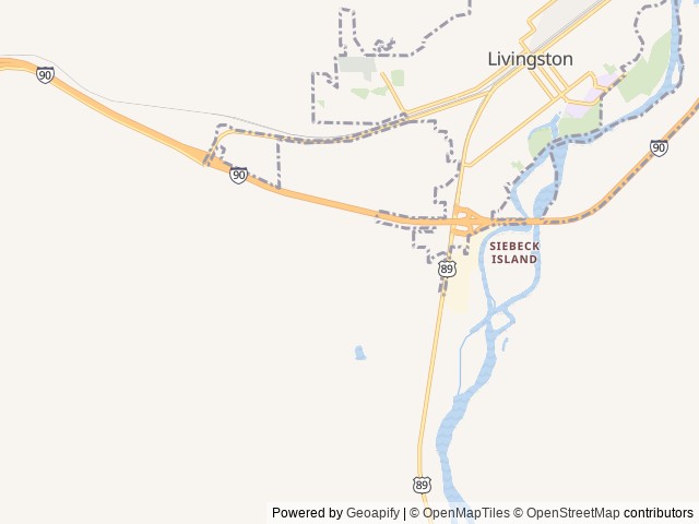 Map of Windmill Park location at Livingston, MT, United States