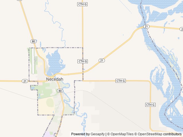 Map of St. Joseph Resort location at Necedah, WI, United States