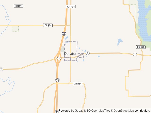 Map of Ted's RV Park location at Decatur, IA, United States
