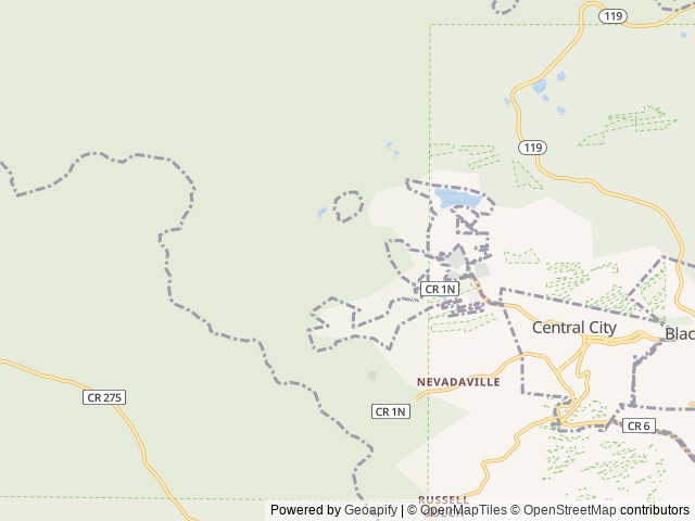 Map of Columbine Campground location at Morrison, CO, United States