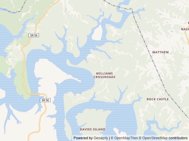 Map of Mine Lick Creek Resort & Campground location at Baxter, TN, United States