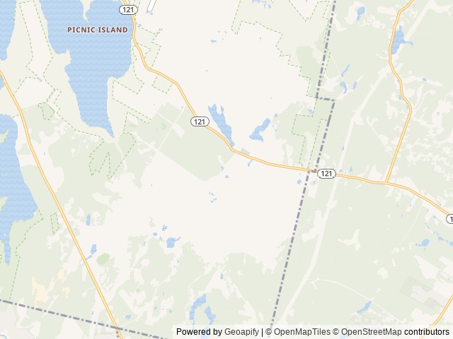 Map of Calef Lake Campground location at Auburn, NH, United States