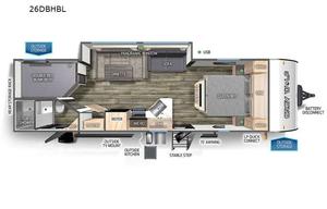 2023 Forest River RV Cherokee Grey Wolf Black Label 26DBHBL RV rental photo 2