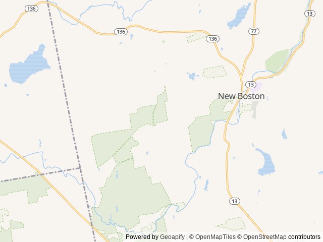 Map of Friendly Beaver Campground location at New Boston, NH, United States
