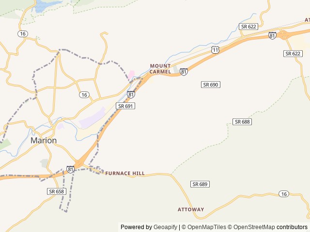 Map for 2012 R Pod RP-177 near Marion, NC
