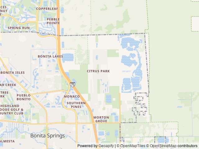 Map of Bonita Terra location at Bonita Springs, FL, United States