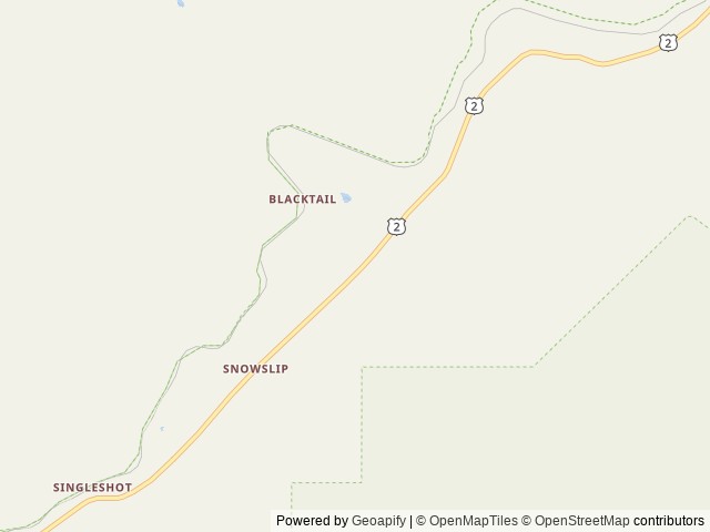 Map of Glacier Meadow RV Park and Campground location at Essex, MT, United States