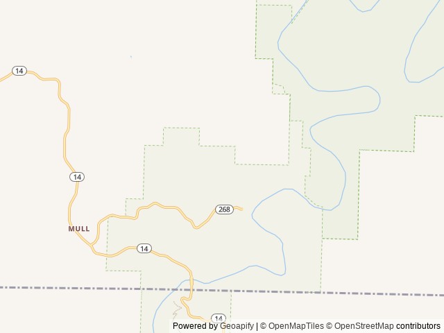 Map of Buffalo Point location at Yelville, AR, United States