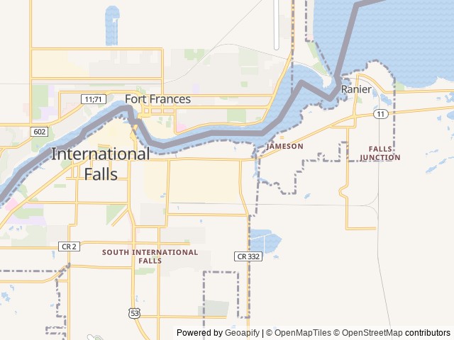 Map of Voyageurs National Park Camping Permits location at International Falls, MN, United States