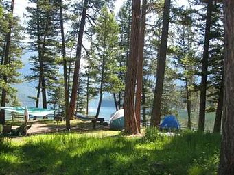 HOLLAND LAKE CAMPGROUND campsites/tents