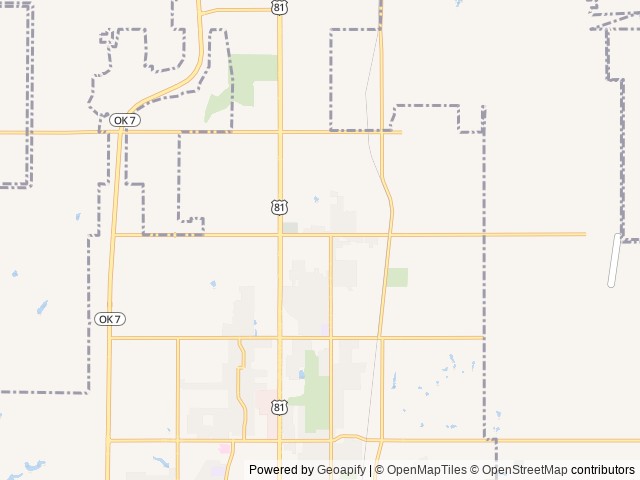 Map for 2014 Coachmen RV Leprechaun 320BH Chevy 4500 near Duncan, OK
