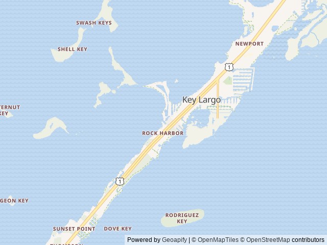 Map of Sun Outdoors Key Largo location at Key Largo, FL, United States