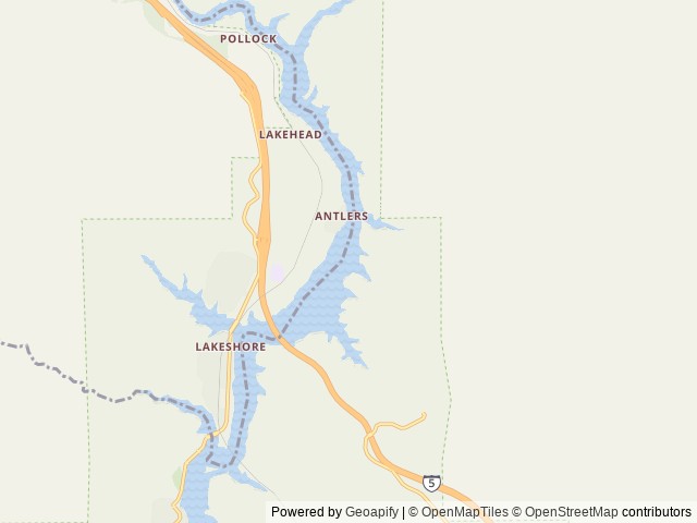 Map of Gregory Creek Group Campground location at Redding, CA, United States