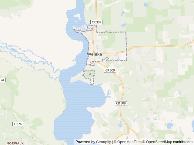 Map of Welaka Lodge & Resort location at Welaka, FL, United States