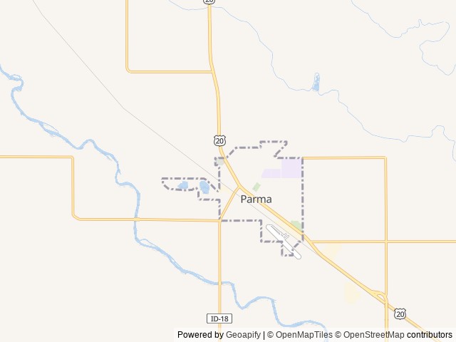 Map for Beckler Family Trailer near Parma, ID