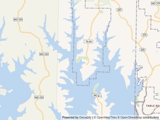 Map of Indian Point location at Branson, MO, United States
