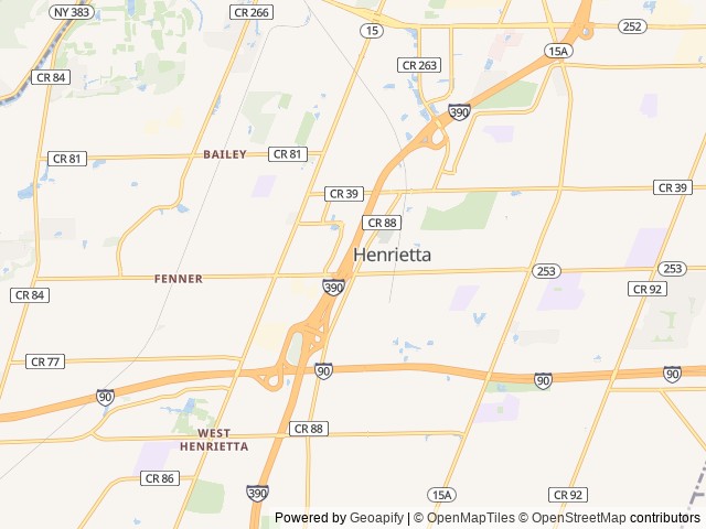Map for Fulfill you and your pets wanderlust ⭐️ near Henrietta, NY