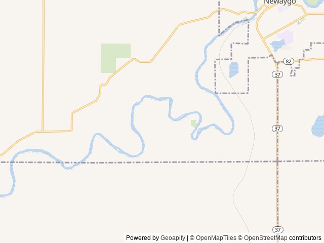 Map of Salmon Run Campground and Vic's Canoes location at Grant, MI, United States