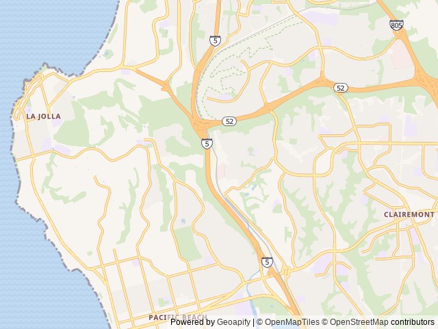 Map of Santa Fe Park RV Resort location at San Diego, CA, United States