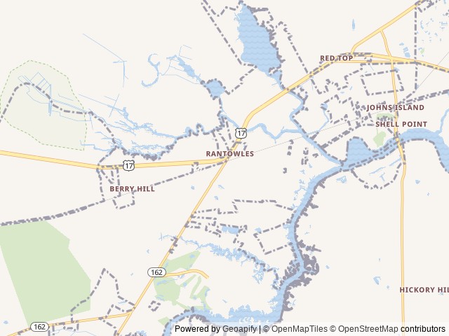 Map of Lake Aire RV Park & Campground location at Hollywood, SC, United States