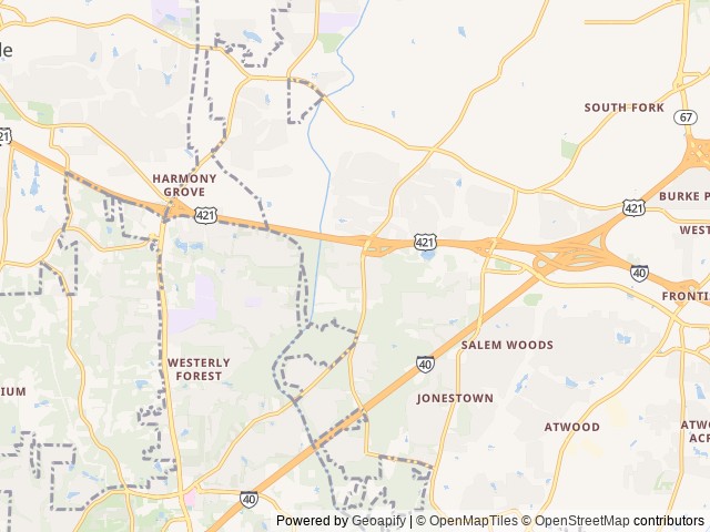Map for 2008 Big Country 3300 RL near Winston-Salem, NC
