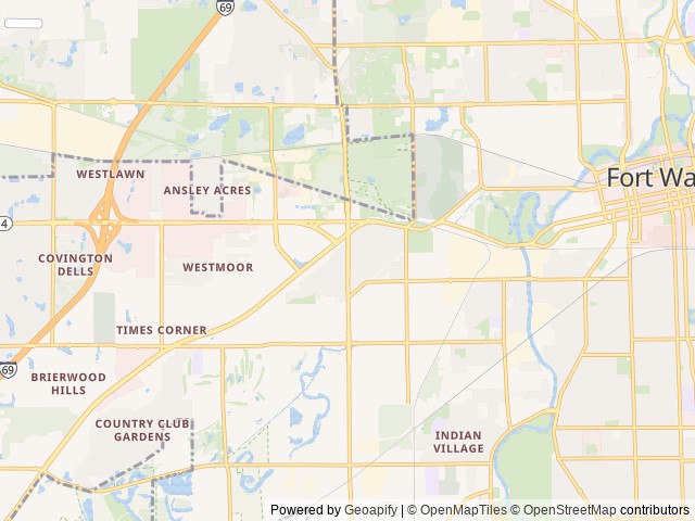 Map for 2006 Fleetwood jamboree GT 26J near Fort Wayne, OH