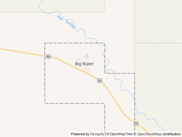 Map of Lake Powell Gateway RV Resort location at Big Water, UT, United States