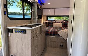 Modern RV w Panoramic Window & Outdoor Kitchen