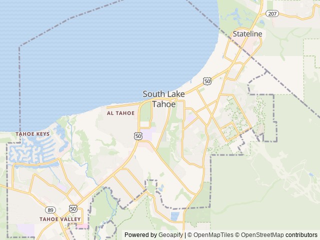 Map for Beautiful Bunk House trailer near South Lake Tahoe, CA