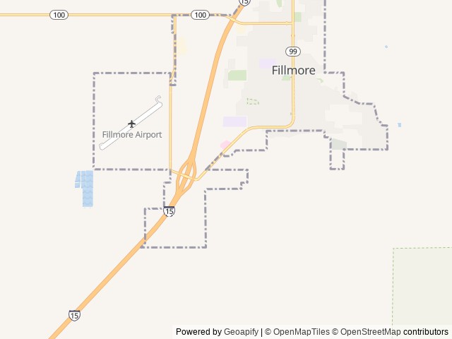 Map of Fillmore KOA Journey location at Fillmore, UT, United States