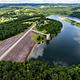 Crooked Creek Lake Dam Aerial 
