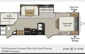 2016 Keystone RV Passport 2810BH Bunk House!